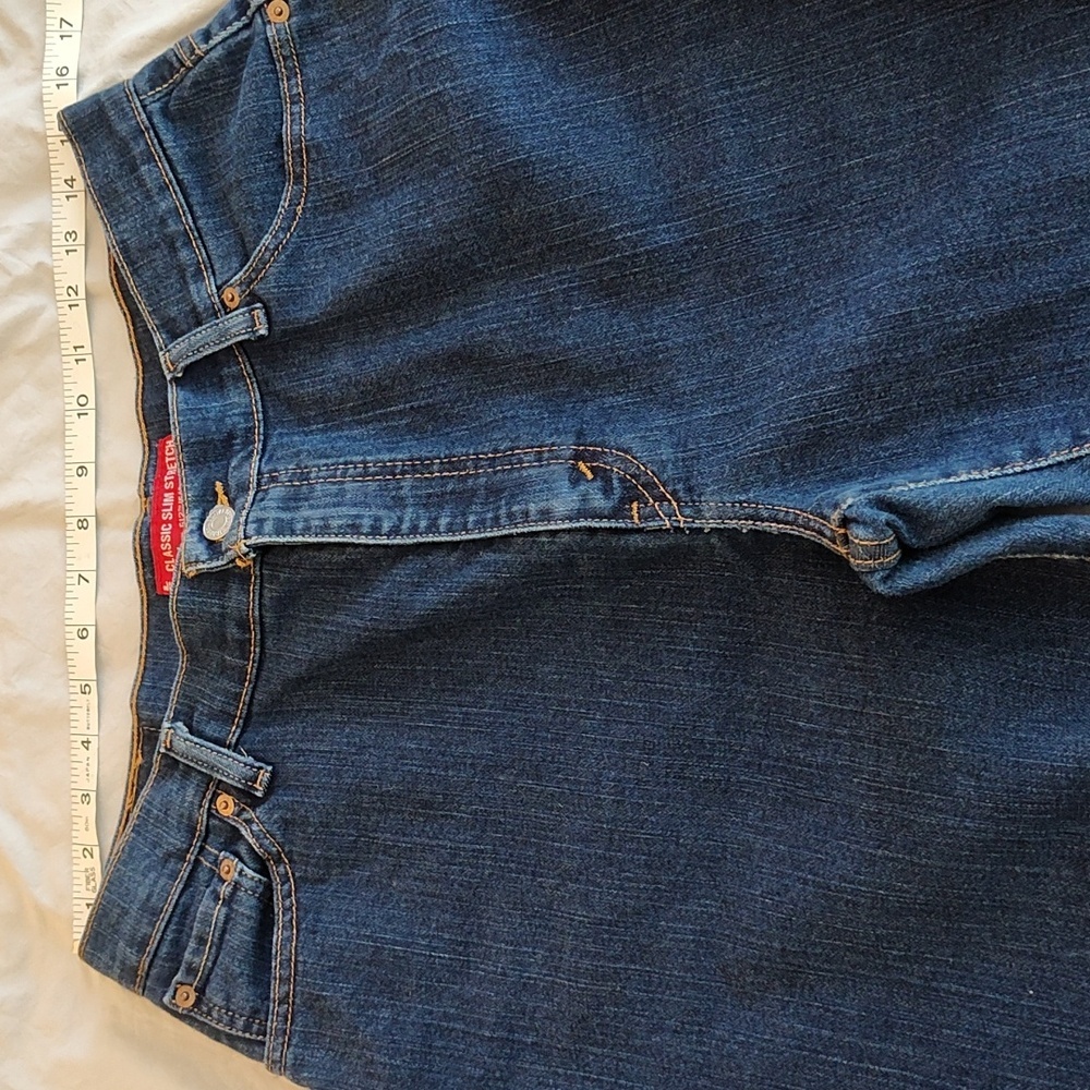 Levi's Classic Slim Tapered Stretch 512 Jeans Size 16S Dark Wash Casual Western - Picture 11 of 13